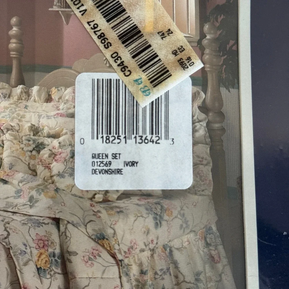 Thomaston American Mood Queen Sheet Set Devonshire Floral Percale Made in USA